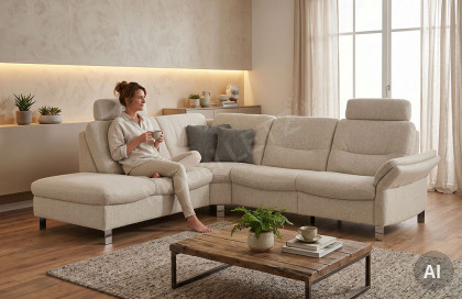 HU-SF24080 von Hukla - Ecksofa Variante links natur