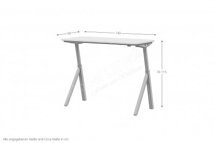 105-flow by rb von Röhr-Bush - Büromöbelset mit höhenverstellbarem Y-Tisch