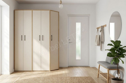 MULTIFLEX von Schlüter Möbelfabrik - abgeschrägter Schrank DE LUXE 19XL weiß