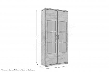 Modea-Black von Niehoff - Vitrine Wildeiche geölt