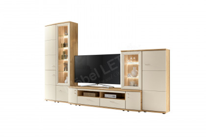 Vilm von Stralsunder - Wohnwand EB31502 sandbeige/ Risseiche