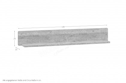 WZ-0663 von GK Möbelvertrieb - Wandregal I aus Wildeiche