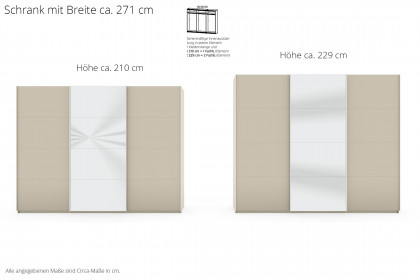 Kulmbach von Rauch Orange - Schrank champagner/ Spiegel ca. 203 cm breit