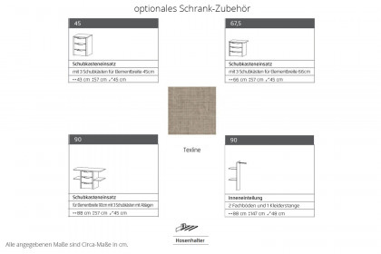 Kulmbach von Rauch Orange - Schrank champagner/ Spiegel ca. 203 cm breit