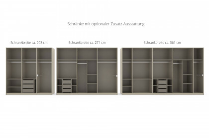 Kulmbach von Rauch Orange - Schrank champagner/ Spiegel ca. 203 cm breit