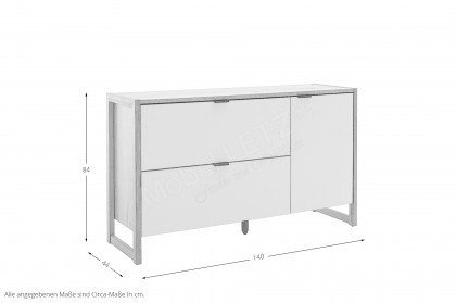 Arenzano von MCA Direkt - Sideboard mit 2 Schubkästen