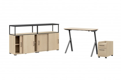 105-flow by rb von Röhr-Bush - Büroensemble mit Highboardkombi