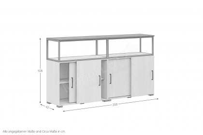 105-flow by rb von Röhr-Bush - Büroensemble mit Highboardkombi