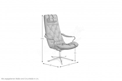 Bravo-LE26 von Conform - Einzelsessel cognac