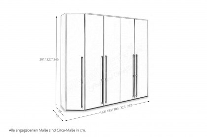 MULTIFLEX von Schlüter Möbelfabrik - abgeschrägter Schrank DE LUXE 19XL weiß