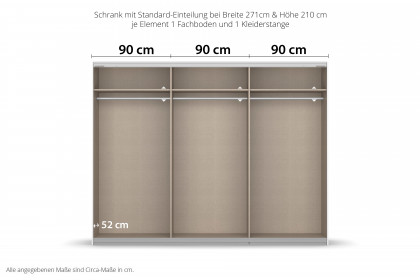 Kulmbach von Rauch Orange - Schrank ca. 271 cm breit champagner