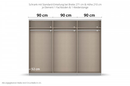 Kulmbach von Rauch Orange - Kleiderschrank weiß ca. 210 cm hoch