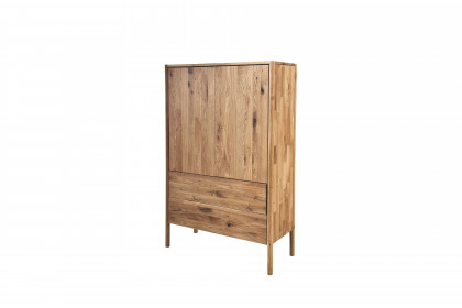 KM-0890 von GK Möbelvertrieb - Wäscheschrank aus massiver Eiche