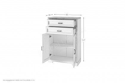 Jasmin von Innostyle - 2-türiger Aktenschrank in Graphit