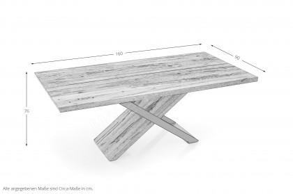 KOINOR T1032-1295 - Essgruppe in Balkeneiche & Metall schwarz matt