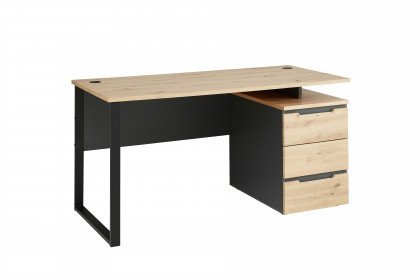Memphis-Office von Innostyle - Container-Schreibtisch in Graphit & Artisan Eiche
