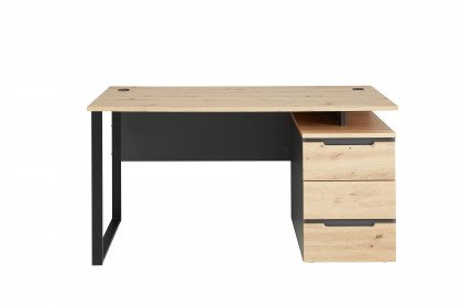 Memphis-Office von Innostyle - Container-Schreibtisch in Graphit & Artisan Eiche