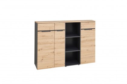Memphis-Office von Innostyle - Container-Schreibtisch in Graphit & Artisan Eiche