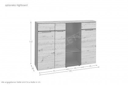 Memphis-Office von Innostyle - Container-Schreibtisch in Graphit & Artisan Eiche