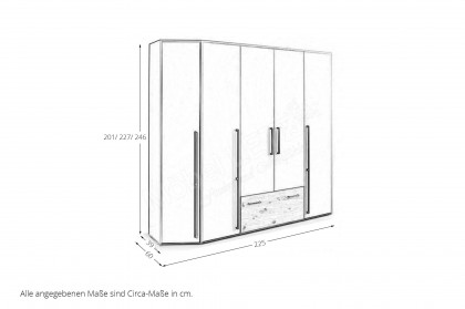 MULTIFLEX von Schlüter Möbelfabrik - Schrank mit Schrägelement DE LUXE 19XL