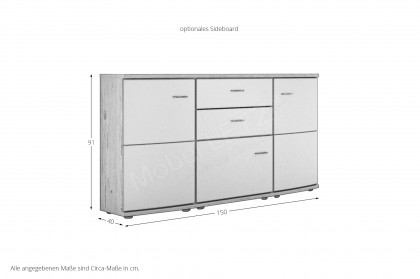 Vilm von Stralsunder - Wohnwand EB31502 Risseiche