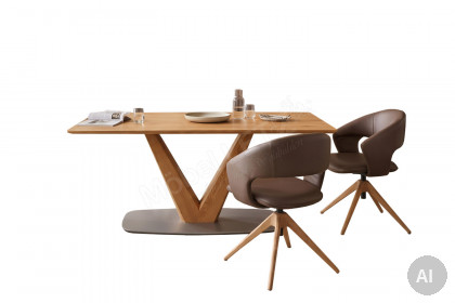 KOINOR T5805-1285 - Essgruppe Wildeiche natur/ Nappaleder oak