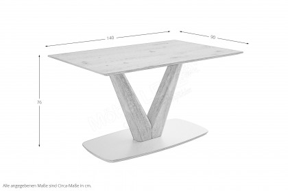 KOINOR T5805-1285 - Essgruppe Wildeiche natur/ Nappaleder oak