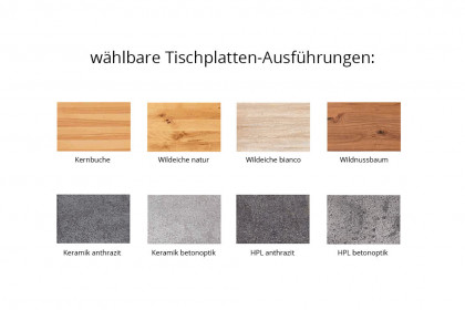 KOINOR T1005-1295 - Essgruppe mit einem Massivholztisch & zwei Polsterstühlen