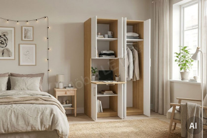 MULTIFLEX von Schlüter Möbelfabrik - Kleiderschrank mit Schreibklappe NEXT