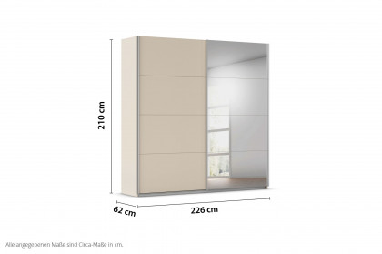 Quadra von Rauch Orange - Schrank mit Schwebetüren champagner