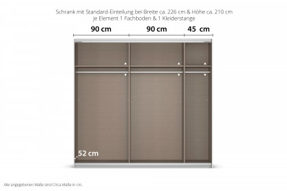 Quadra von Rauch Orange - Schrank mit Schwebetüren champagner