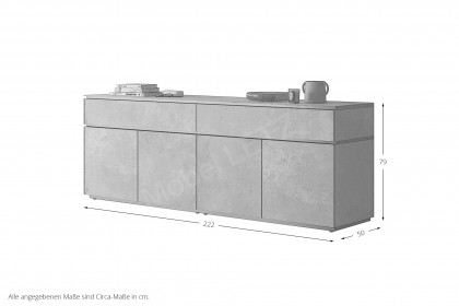 Vitae von éNATIVA by Munari - Sideboard mit Oberflächen aus Keramik/ Metallabsetzungen