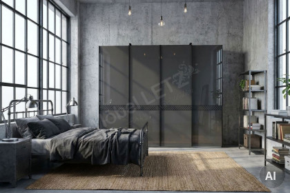 Studio Wardrobe 003 von JOOP! - Schrank lava - JOOP! Glas mit Beleuchtung