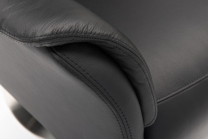 4570 von Hjort Knudsen - Ledersessel black