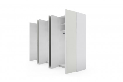 Sinfonie Plus Nova von Staud - Drehtürenkleiderschrank Alpinweißglas mit Spiegeltür