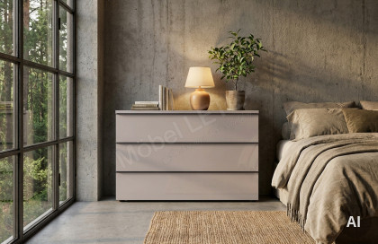 Sinfonie Plus von Staud - Kommode mit 3 Schubkästen und Glasfront