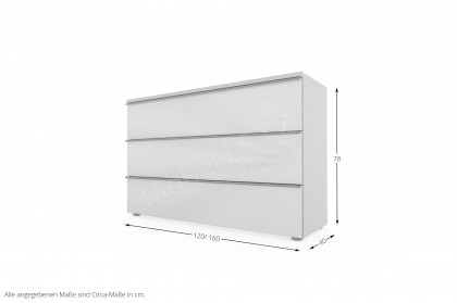Sinfonie Plus von Staud - Kommode mit 3 Schubkästen und Glasfront