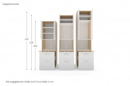 MULTIFLEX von Schlüter Möbelfabrik - Kleiderschrank NEXT mit integriertem Schreibtisch