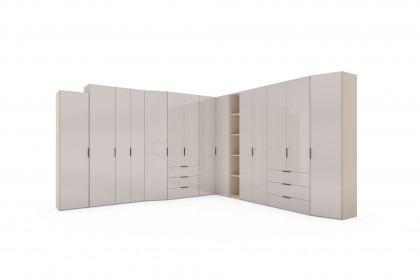 Sinfonie Plus Nova von Staud - Eckkleiderschrank-Kombi mit Regal Elfenbeinglas
