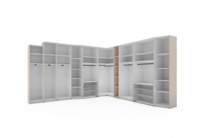 Sinfonie Plus Nova von Staud - Eckkleiderschrank-Kombi mit Regal Elfenbeinglas