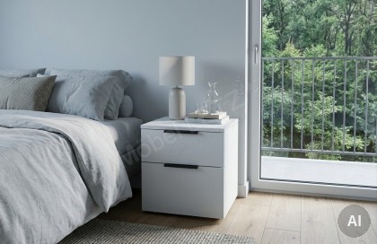 Level 36 Black D von Wimex - Nachtkonsole mit 2 Schubkästen
