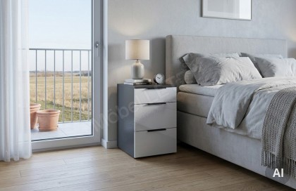 Level 36 Black D von Wimex - Nachtkonsole mit dunklem Korpus