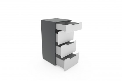 Level 36 Black D von Wimex - Kommode ca. 41 cm breit, 4 SK