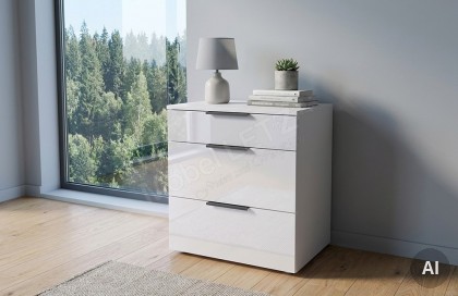 Level 36 Black D von Wimex - Schubladenkommode Front Lack weiß
