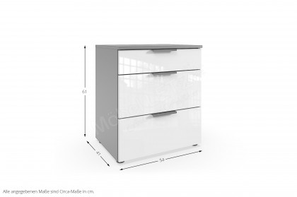 Level 36 Black D von Wimex - hoher Nachtschrank mit 3 Schubkästen