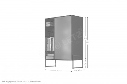 Vitae von éNATIVA by Munari - Highboard in Lack mit Metallabsetzungen