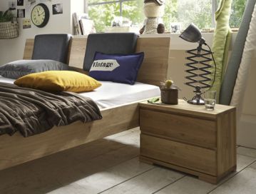 System C von m&h - Schlafzimmer Baumkante Wildeiche bianco
