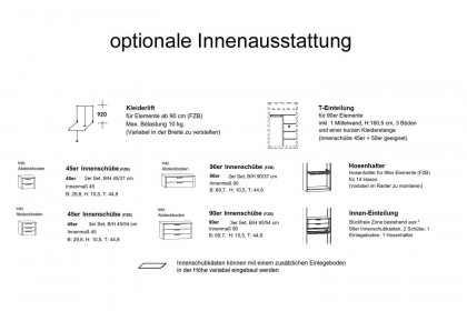 CD Studioline von Disselkamp - Kleiderschrank weiß/ Wildeiche