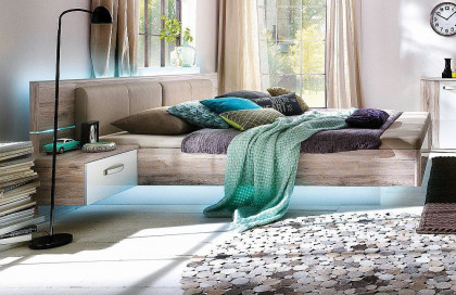 Rondino von Forte - Schlafzimmer-Einrichtung Sandeiche Nachbildung - weiß