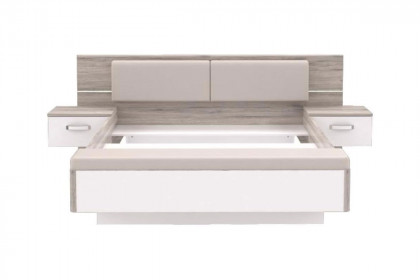 Rondino von Forte - Schlafzimmer-Einrichtung Sandeiche Nachbildung - weiß